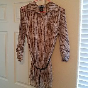 Long dress shirt. Belt included!